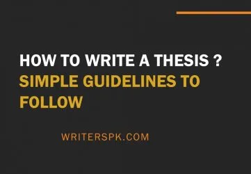 thesis writing Islamabad